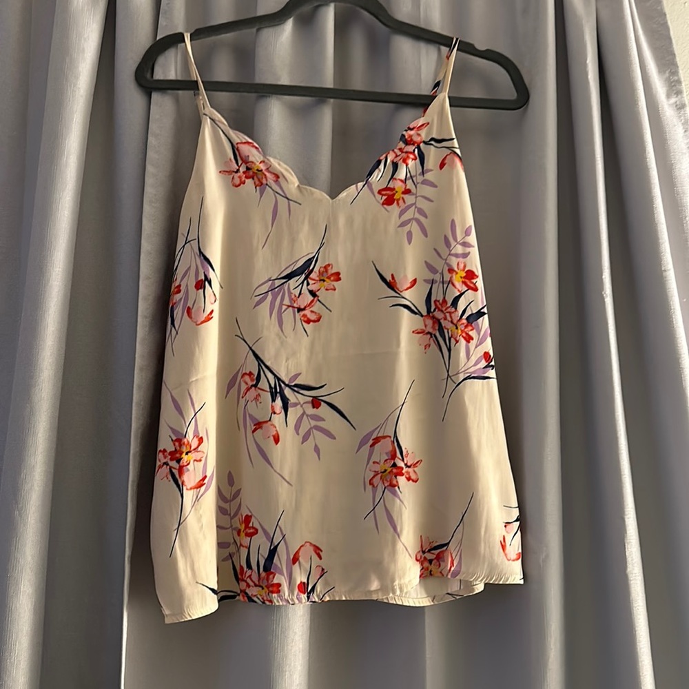 Buckle Floral Tank Top Size M